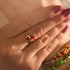 Crimson | .925 Sterling Silver | Firefly Glass | Infinity Helix Ring